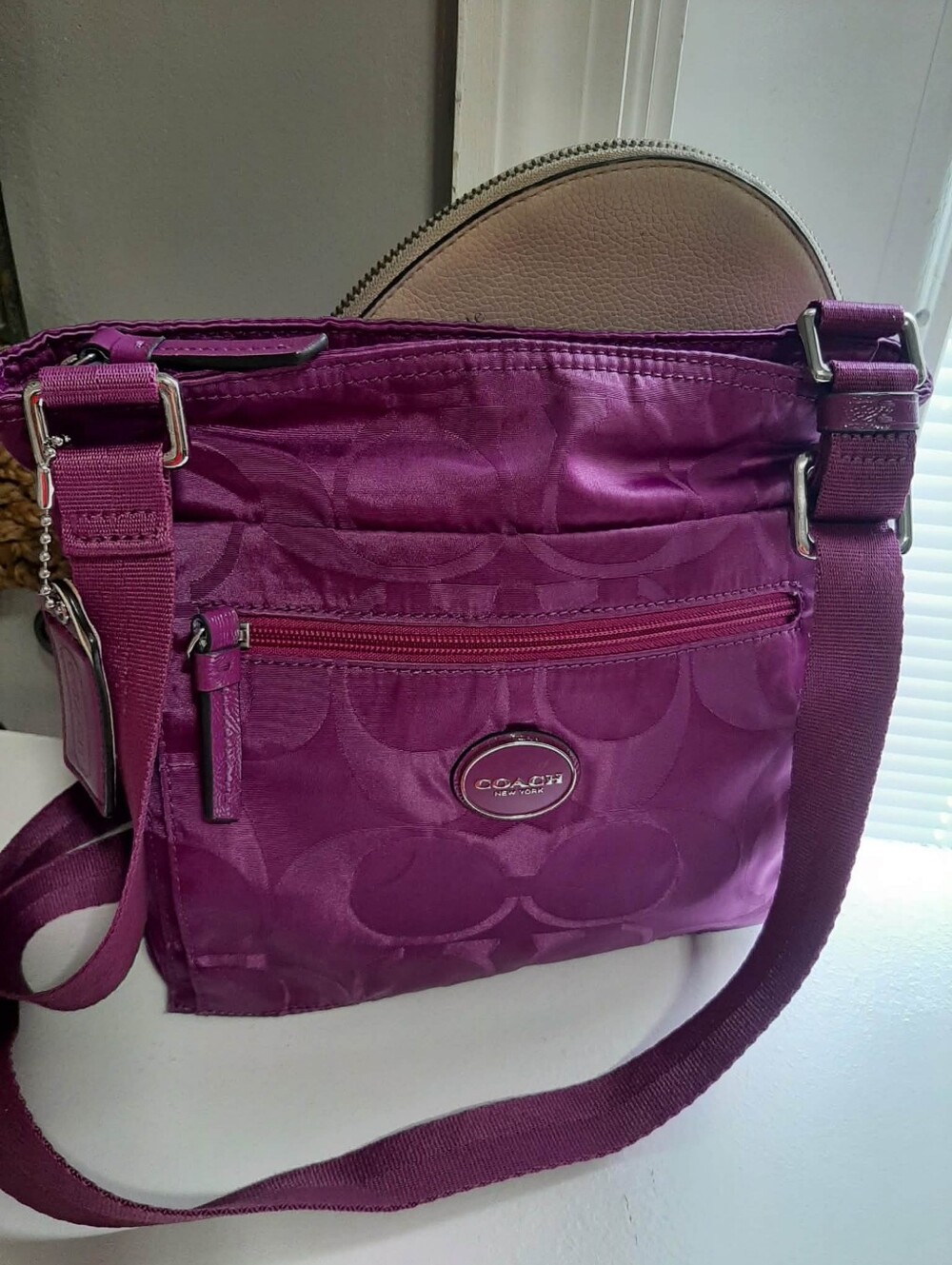 COACH/KATE SPADE Nylon Signature "Getaway File" Swingpack Bag & K♠️S Wallet Set